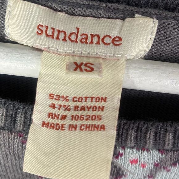 Sundance Floral Knit Cotton Blend Sweater Size XS   348 - Picture 7 of 10